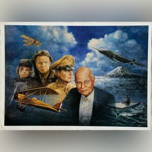 James Doolittle Individually Signed Aviation History Art Lithograph by Ron Pekar